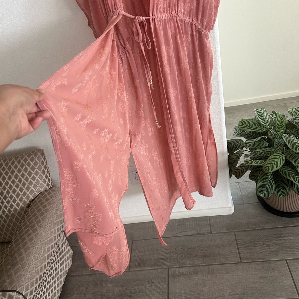 Pink cardigan with Drawstring Waist - Picture 4 of 7